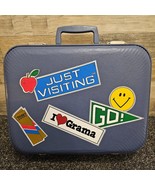 Childs Suitcase - &quot;I Love Grama&quot; &quot;Just Visiting&quot; Blue Suitcase - $29.02