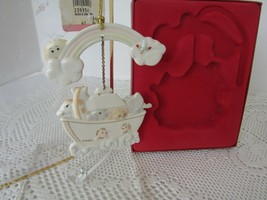 Lenox China Noah&#39;s Ark Ornament Gold Thread Hanger With Box - £10.30 GBP