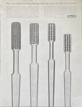 1966 Oral-B Vintage Print Ad Meet The Whole Tooth  Gum Brush Family Oral... - £11.51 GBP