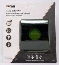 Woods 50012WD Ooutdoor 24HR Heavy Duty Mechanical PLUG-IN Timer 2 Outlets - New! - £10.45 GBP