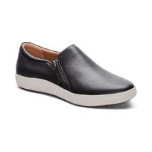 Aetrex Women's Jena Black Leather Slip On Casual Comfort Sneaker - $49.98