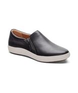 Aetrex Women's Jena Black Leather Slip On Casual Comfort Sneaker - $49.98