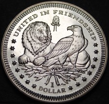 British Virgin Islands Dollar, 2007 Gem Unc~British Lion &amp; American Eagle~Fr/Shi - £22.70 GBP