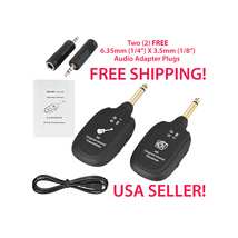 A8 Wireless UHF Rechargeable Transmitter &amp; Receiver, Guitar, Bass, Violi... - $18.95