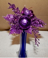 Picks Fake Flowers 8&quot; Tall Celebrate It Table Decor Purple Glitter Flowe... - £5.88 GBP
