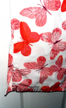 Liz Claiborne Audra Capri Pants Pink Butterflies Pockets 16 - £14.65 GBP