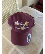 Racing At Delaware Park burgundy Baseball Adjustable Strap NWT - $355.43 MXN