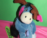 Disney Store Winnie The Pooh Eeyore Reindeer Bean Bag Plush Stuffed Anim... - £19.46 GBP