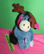 Disney Store Winnie The Pooh Eeyore Reindeer Bean Bag Plush Stuffed Anim... - $24.74