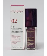 Clarins Lip Comfort Oil Shimmer 02 Purple Rain Full Size - $281.20 MXN