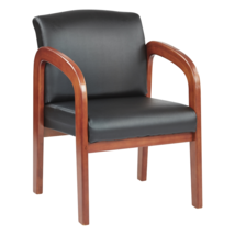 Oak Finish Wood Visitors Chair - $183.99