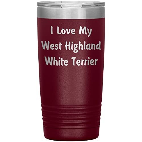 Primary image for Love My West Highland White Terrier v4-20oz Insulated Tumbler - Maroon