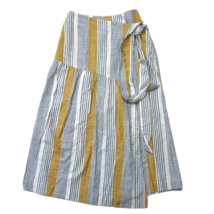 NWT Anthropologie Maeve Laura in Yellow Striped A-line Wrap Skirt 0 $110 - $62.00