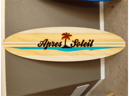 5&#39; wall hanging surf board surfboard decor hawaiian beach surfing - £99.22 GBP
