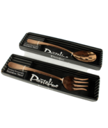 Serving Fork and Spoon Copper Salad Art Portofino  61910 14 Inches Long NEW - £29.42 GBP