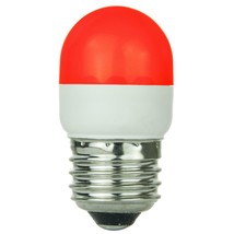 SUNLITE Red LED 0.5w Tubular T10 Medium Screw In Base Light Bulb - £29.25 GBP