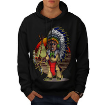 Wellcoda Native Indian Man Mens Hoodie, Cartoon Casual Hooded Sweatshirt - £25.72 GBP+