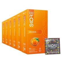 Skore Condoms - 10 Count (Pack Of 6, Orange) - £27.13 GBP