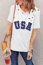 USA Round Neck Short Sleeve T-Shirt - £19.66 GBP
