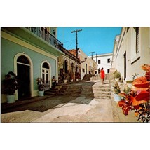 Vintage Chrome Puerto Rico Postcard, Step Street Callejon del Hospital San Juan - £16.09 GBP