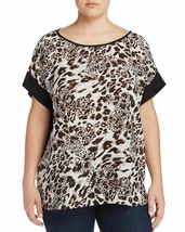 Status by Chenault Womens Animal Print Boatneck Blouse Top B4HP - £10.65 GBP+