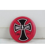 Religious Pin - Christ 4 Life OCC Logo - Celluloid Pin - $15.00