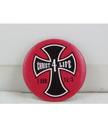 Religious Pin - Christ 4 Life OCC Logo - Celluloid Pin - £11.76 GBP