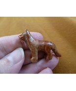 Y-TAS-TI-6 red Tasmanian TIGER marsupial figurine SOAPSTONE PERU Wolf th... - $11.77 CAD