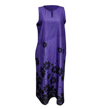 Polyester Sleeveless Full-Length Maxi Dress Women&#39;s Floral V neck Size L... - £11.58 GBP