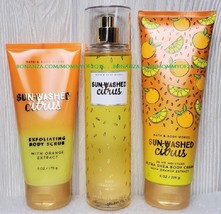 Sun Washed Citrus Bath Body Works Fragrance Mist Body Cream Exfoliating Scrub - £30.54 GBP