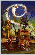 Matthew Kirscht Halloween Hurdy Gurdy Cat Ghost Rats Shiverbones LE Postcard MK - £40.17 GBP