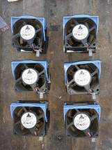 20WW07 SET OF 6 FANS FROM DELL SERVER, 12VDC:DELTA 1680MA, 60X60X40MM, I... - $13.93