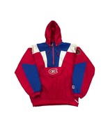 Vintage 90&#39;s Starter Montreal Canadiens NHL Pullover Puffer Jacket Red M... - €128,58 EUR