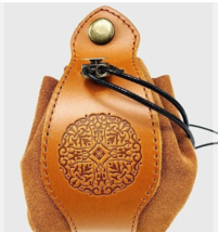 DnD Dice Bag &amp; Dice Tray, Celtic Design, Leather Dice Bag, DnD Dice Tray Brown - £26.05 GBP