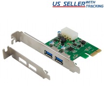 2-Port Usb 3.0 Pci-Express Pcie Adapter Controller Card ~ Low Profile - $25.64