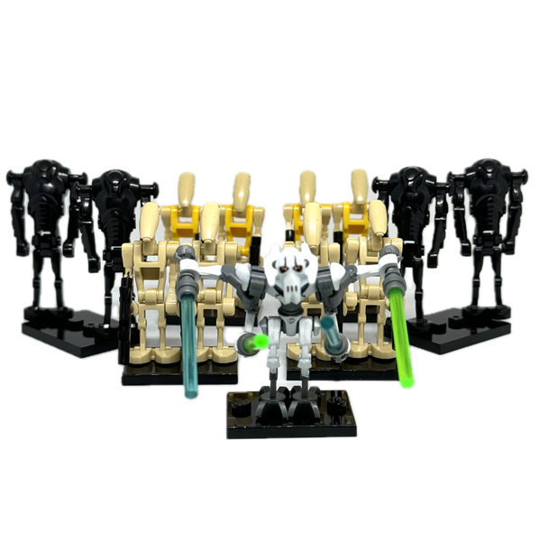 White General Grievous And 12X Battle Droid s Cis Army Custom Minifigures - $33.45