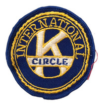 Vintage Kiwanis Club International K Circle Club Embroidered Patch 3&quot; - £3.90 GBP
