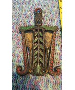 Vintage  Cast Iron Trivet  Brooms And Wheat - $183.91 MXN