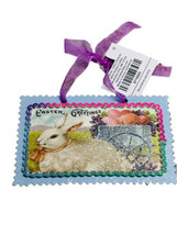 Easter Greeting Easter Glittered Card /Ornament  5.6 Inches - £11.58 GBP