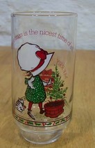 Vintage Holly Hobbie Merry Christmas Nicest Time Of All Coke Coca-Cola Glass Cup - £14.42 GBP