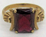 Woman&#39;s Vintage 10k Gold Garnet Solitaire Size 6 - $226.71