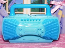 Fisher Price Loving Family Dollhouse Blue Radio Stereo Boombox fits Barb... - $4.94