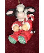 ENESCO MARY&#39;S MOO MOOS - ORNAMENT - BABY COW WITH CANDY CANE (CHRISTMAS) - £19.37 GBP