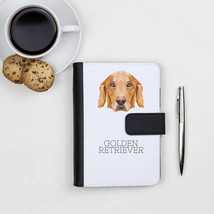 Notebook, book with a Golden Retriever dog. Geometric dog - £35.85 GBP