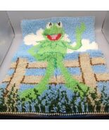 Vintage COMPLETE Caron Muppet Kermit the Frog Latch Hook Kit # K3170 Cra... - €16,12 EUR