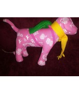 Victorias Secret PINK Pop Dog With Scarf &amp; Backpack Plush Stuffed - £5.44 GBP