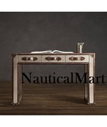 NauticalMart Mayfair Steamer Trunk 3-Drawer Desk - $2,425.33 CAD