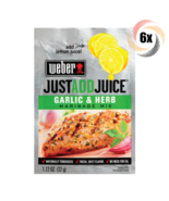 6x Packet Weber Just Add Juice Garlic Herb Marinade Mix | 1.12oz | Fast ... - £12.61 GBP
