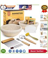 Durable Rattan Bread Proofing Baskets: Oval &amp; Round with Baking Accessories - $1,181.46 MXN