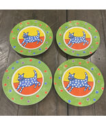 Block Bernarda Cat Set of 4 Salad Dessert Plate Vintage Pottery Portugal... - $1,271.06 MXN